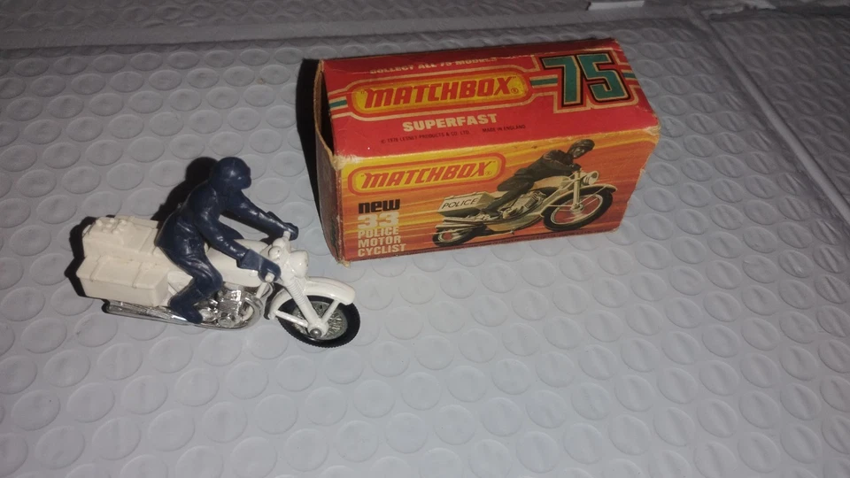Matchbox Superfast No.33 Police Motorcycleist In Box. Vintage 1976 Matchbox. - Image 1 of 4