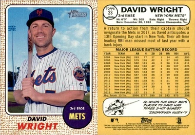 2017 Topps Heritage- MLB-Baseball-You Pick-Buy Volume-EX++--2248 - Image 1 of 3