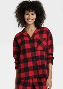Neu mit Etikett Auden Damen-PJ-Oberteil Größe Medium Buffalo Karo Flanell Langarm geknöpft - Bild 1 von 6