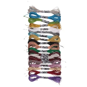 19 piezas de hilo de bordar metálico, hilo de bordar multicolor, hilo de bordar brillante, 1449 - Imagen 1 de 4