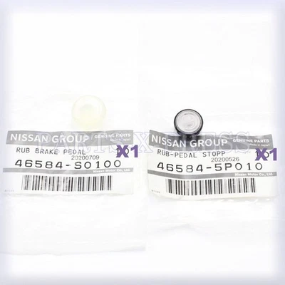 JUEGO DE TAPÓN DE PEDAL DE FRENO DE GOMA ORIGINAL OEM NISSAN INFINITI 46584S0100 465845P010 Foto 1 de 4