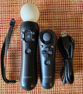 OEM Sony PlayStation PS3 Move Motion & Navigation Controller With Charge Cable - Image 1 of 4