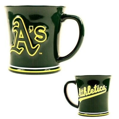 Taza de café Oakland Athletics 15 oz taza esculpida MLB mercancía oficial Foto 1 de 4
