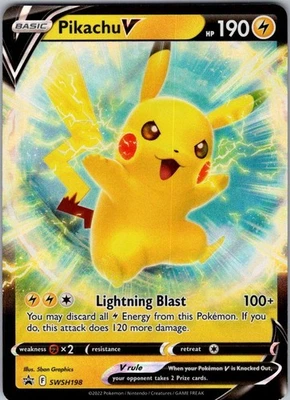 Pikachu V Promo SWSH: Sword & Shield Promo Cards SWSH198 NM - Image 1 of 2