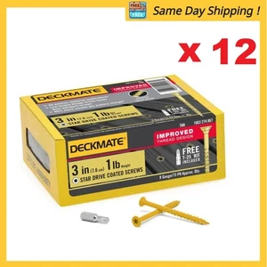 Menge 12 Tan Star Flachkopf Holz Deck Schraube #9 x 3 Zoll (1 lb. / 73 Stück) - Bild 1 von 8