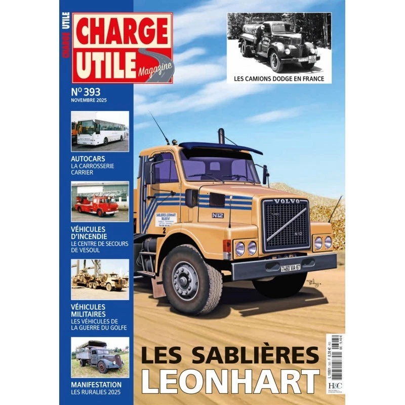 CHARGE UTILE Magazine n°393 - 11/2025 : Sablières Leonhart - Dodge - Pinguely ST - Image 1 of 1