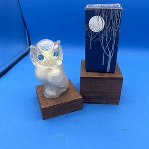 Vintage Avon Snow Owl Moonwind Powder Sachet Bottle W/ Powder 4.5" - Picture 1 of 12