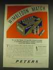 1934 Peters Wimbledon Match .22 Long Rifle Ammunition Ad