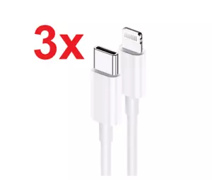 3X Original Apple Ladekabel IPhone USB C 20 W für IPad Adapter 7 8 X 11 12 13 14 - Bild 1 von 14