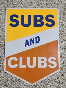 Jimmy Johns Sign Subs and Clubs Gourmet Sandwiches 9.2in x 13in Vintage 2004 Fun - Picture 1 of 4