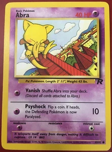 POKEMON ABRA 49/82 EQUIPO COHETE COMÚN CASI COMO NUEVO - Imagen 1 de 2