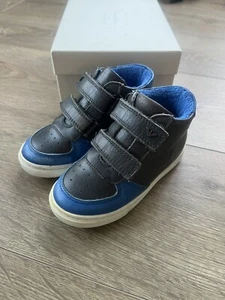Armani Trainers Boys Size UK8 EUR25 - Blue & Grey - Picture 1 of 5