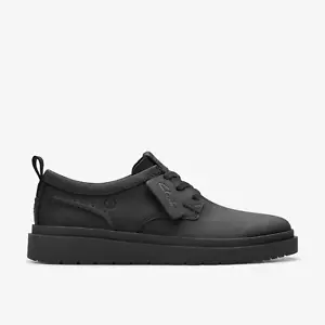 Clarks Mens Polden Lace Black Leather 26181379 - Picture 1 of 6