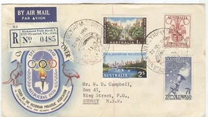 AUSTRALIA Olympic Games 1956 Melbourne R cover Oly. Kiosk 1 Oly. Stadium RRR - Bild 1 von 2