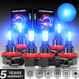 For 2016-2023 Toyota Tacoma 8000K Front LED Headlight Hi/Lo Beam+Fog Light Bulbs - Picture 1 of 12