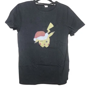 Pikachu Nikolausmütze T-Shirt, schwarz, Gr. XL - Bild 1 von 4