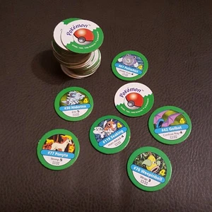 Juego de mesa Pokemon Master Trainer 1999 - fichas pogs verdes - Imagen 1 de 9