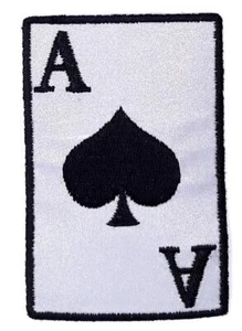 Parche reflectante As de picas hierro 2"x 3" - Imagen 1 de 2