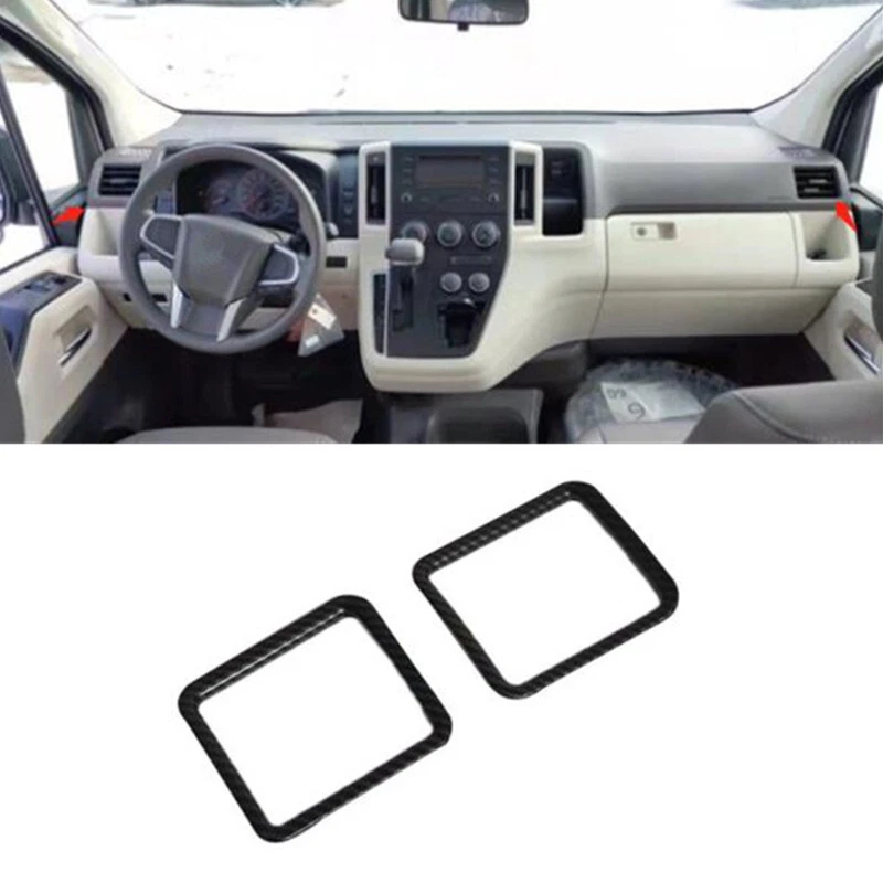 Carbon Fiber Front Side Air Outlet Vent Cover Trim For Toyota HIACE 2019-2024 — 第 1/4 张图片