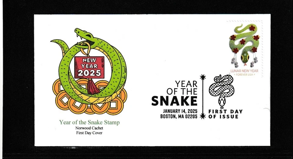 Norwood Cachet 2025 Year of the Snake First Day Cover - Image 1 of 1
