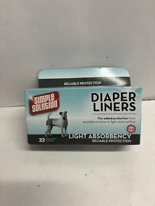 Simple Solution Dog Disposable Diaper Liners Light Absorbency 22 Count - Picture 1 of 4