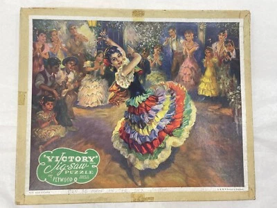 Old Victory Wood Puzzle OLE GITANA Flamenco Spanish Dancer 125 Pieces - Image 1 of 4