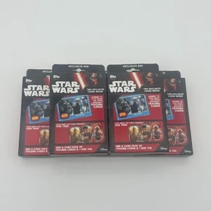 🚀Topps Star Wars The Force Awakens Lot of 5 Exclusive Box Hanger SEALED🚀 - Picture 1 of 3