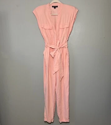 Mono informal INC International Concept Ultity para mujer talla 2 rosa manga gorra Foto 1 de 4