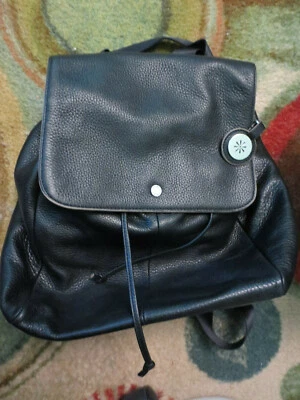 ЧЕРНЫЙ SOHO ISAAC MIZARAHI ГАЛЕЧНОЙ КОЖИ РЮКЗАК С ПЫЛЕЗАЩИТНЫЙ МЕШОК - Изображение 1 из 4