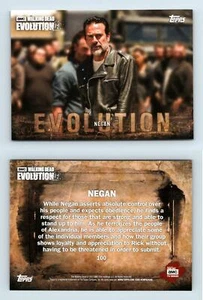 Negan #100 The Walking Dead Evolution 2017 Topps Trading Card - Picture 1 of 1