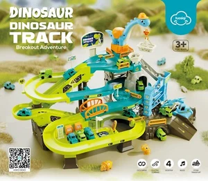iZEL Kids Electric Engineering Dino Track Slot Construction Toy Set Gift for 3+ - Picture 1 of 2