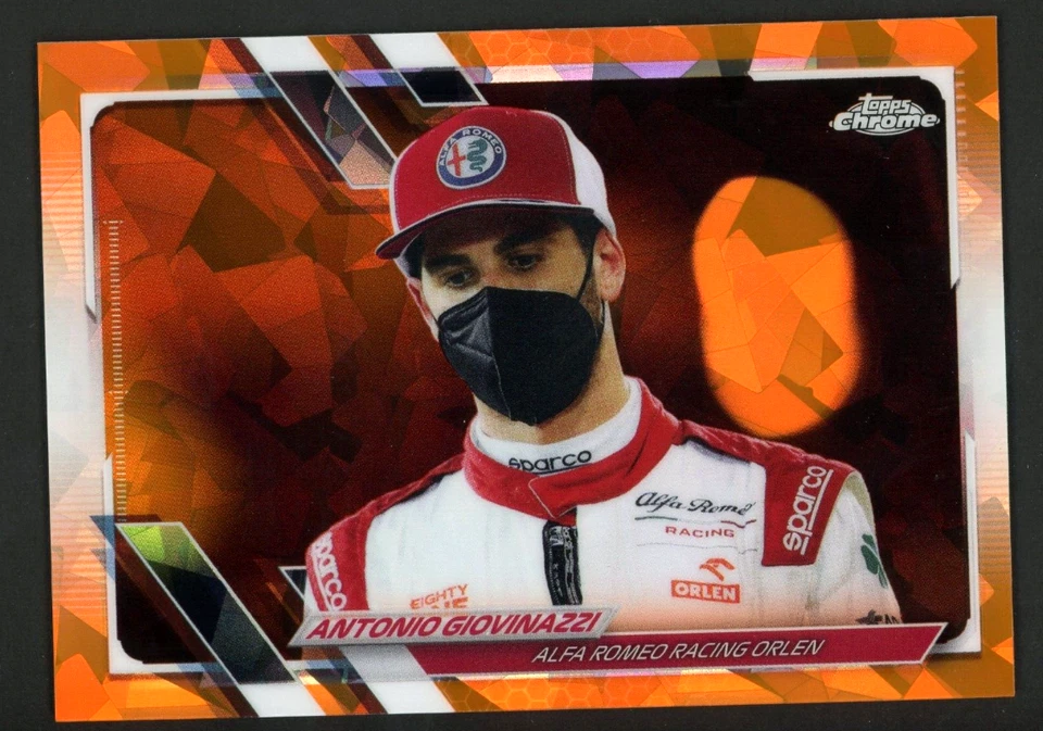 2021 Topps Chrome Sapphire F1 Antonio Giovinazzi Orange /25 Le Mans Winner SSP - Image 1 of 2