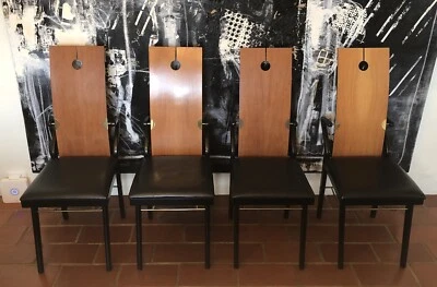 Rare Signed Pierre Cardin Dining Chairs (4) Circa 1970's Great Condition - Image 1 of 4