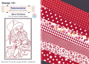 Schoßquilt Muster & Stoff Frohe Weihnachten & Stickmusterzentral #121 - Bild 1 von 4