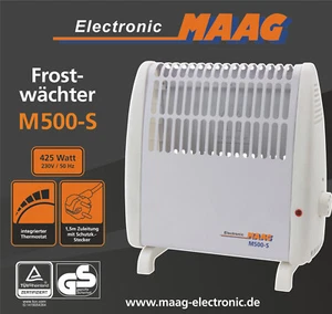 Frostwächter 500 Watt Elektro Heizer für Keller Garage Container Wand u. Stand - Bild 1 von 7