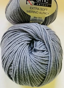 SMC Merino/Alpaka Garn 1 Stück auswählen grau 4935 Luxus DK Neu Vintage - Bild 1 von 10