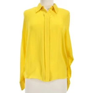 Dorothee Schumacher NWT Long Sleeve Button Down Top Size 1 (XS) in Solid Yellow - Picture 1 of 9