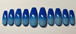 Blue Sea Ombré Press On Nails - Picture 1 of 1