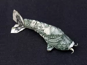Dollar Origami KOI FISH Made with REAL MONEY Handmade Animal Cash Gift Idea - Picture 1 of 3