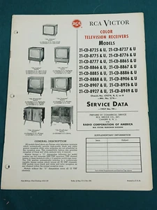 RCA Victor Color Television Receivers Service Data 1957 No. T9 - Picture 1 of 3