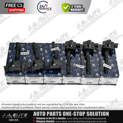 6pcs Genuine Ignition Coils for Maserati Ghibli Levante Quattroporte 288233 - Image 1 of 4