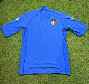Italy National Team KAPPA Soccer Jersey Football Kit Vintage Mens XL Blue - Picture 1 of 13