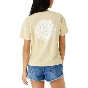 Rip Curl Womens Wettie Icon Relaxed Short Sleeve T-Shirt - Natural - L - Picture 1 of 4