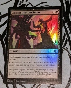 MTG *FOIL  * Phyrexia: All will be One Common ANOINT WITH AFFLICTION NM - Imagen 1 de 1