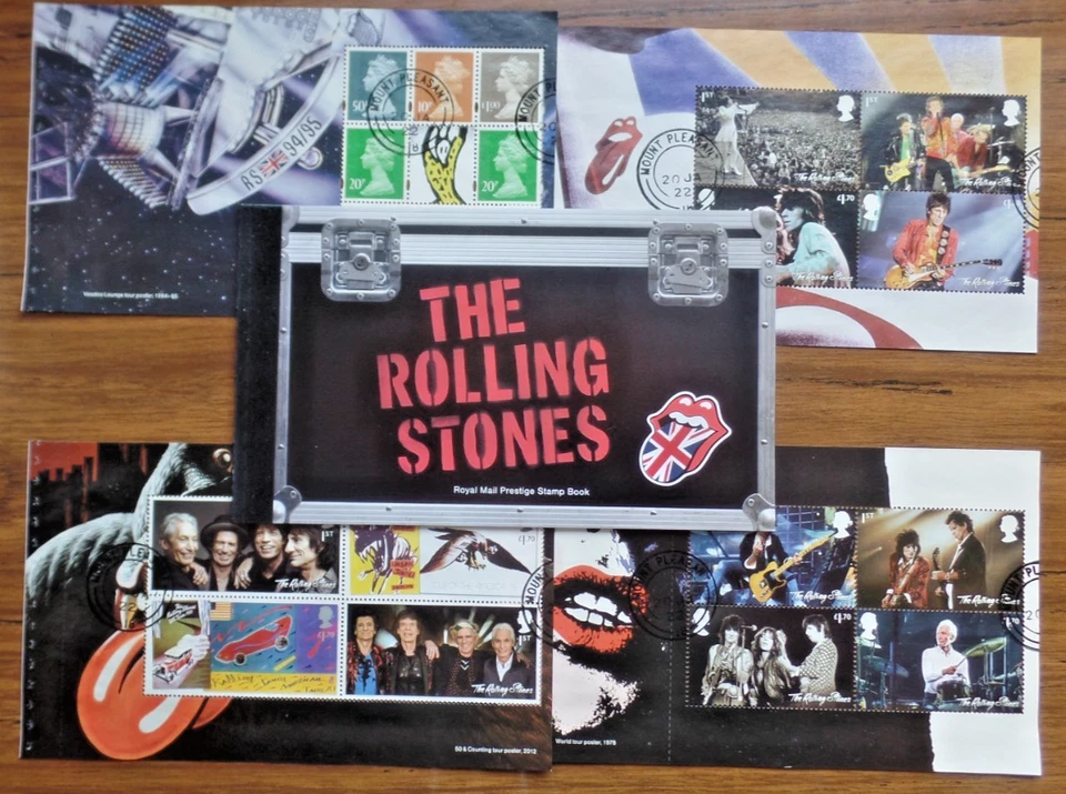 GB 2022 Rolling Stones Prestige Booklet Panes SG DY41 fino usado Foto 1 de 1
