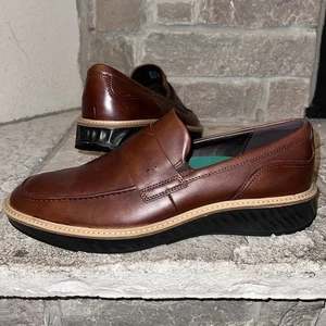 Ecco St 1 Hybrid Cognac Leder Schürze Zehe Halbschuhe Schuhe 14-14,5 D Herren / 48 EU - Bild 1 von 10