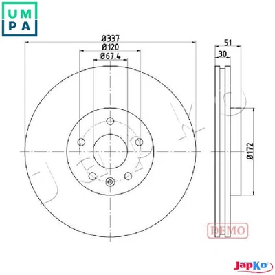 2x BRAKE DISC 610323C FOR VOLVO V60 S80/II S60 XC70/SUV V70/IIID 4204 T 2.0L - Image 1 of 4
