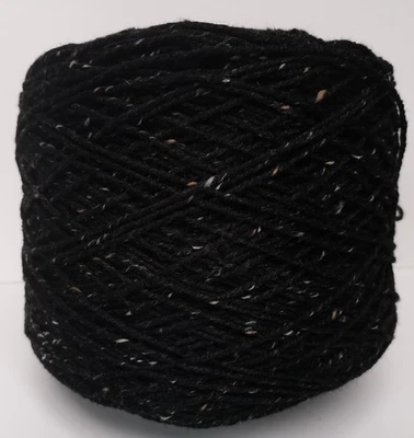 Aran Tweed Knitting Wool Cone 900g Black   G8 for Winter Woolies    (2711-C) - Image 1 of 4
