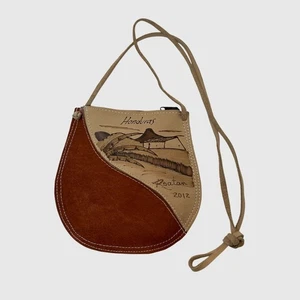 Set borsa e portafoglio souvenir in pelle artigianale Honduras Roatán 2012 - Foto 1 di 10