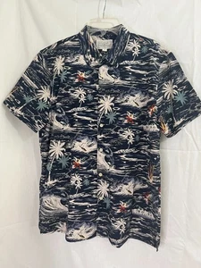 Lucky Brand Men’s M Hawaiian Shirt Surfer Island Aloha Camp Surfing - Picture 1 of 9
